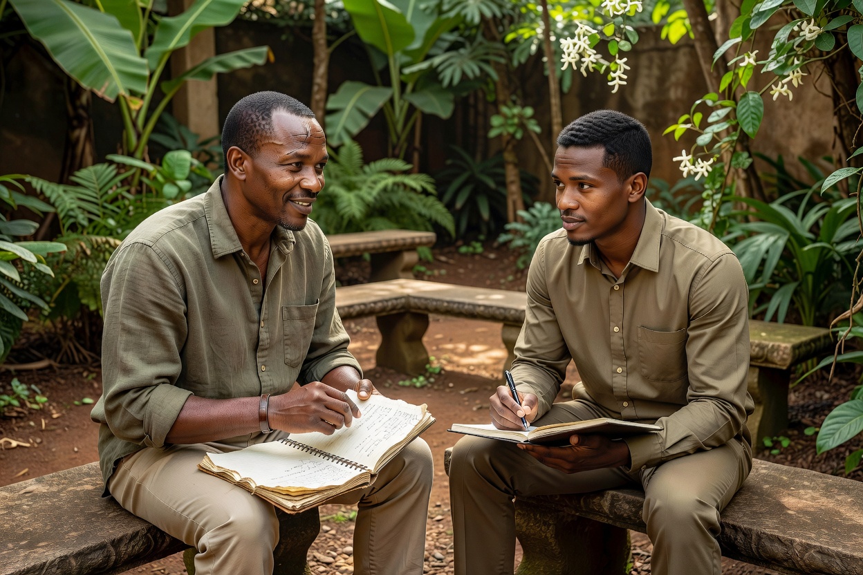One-on-one executive mentoring session at Sea Stone Garden